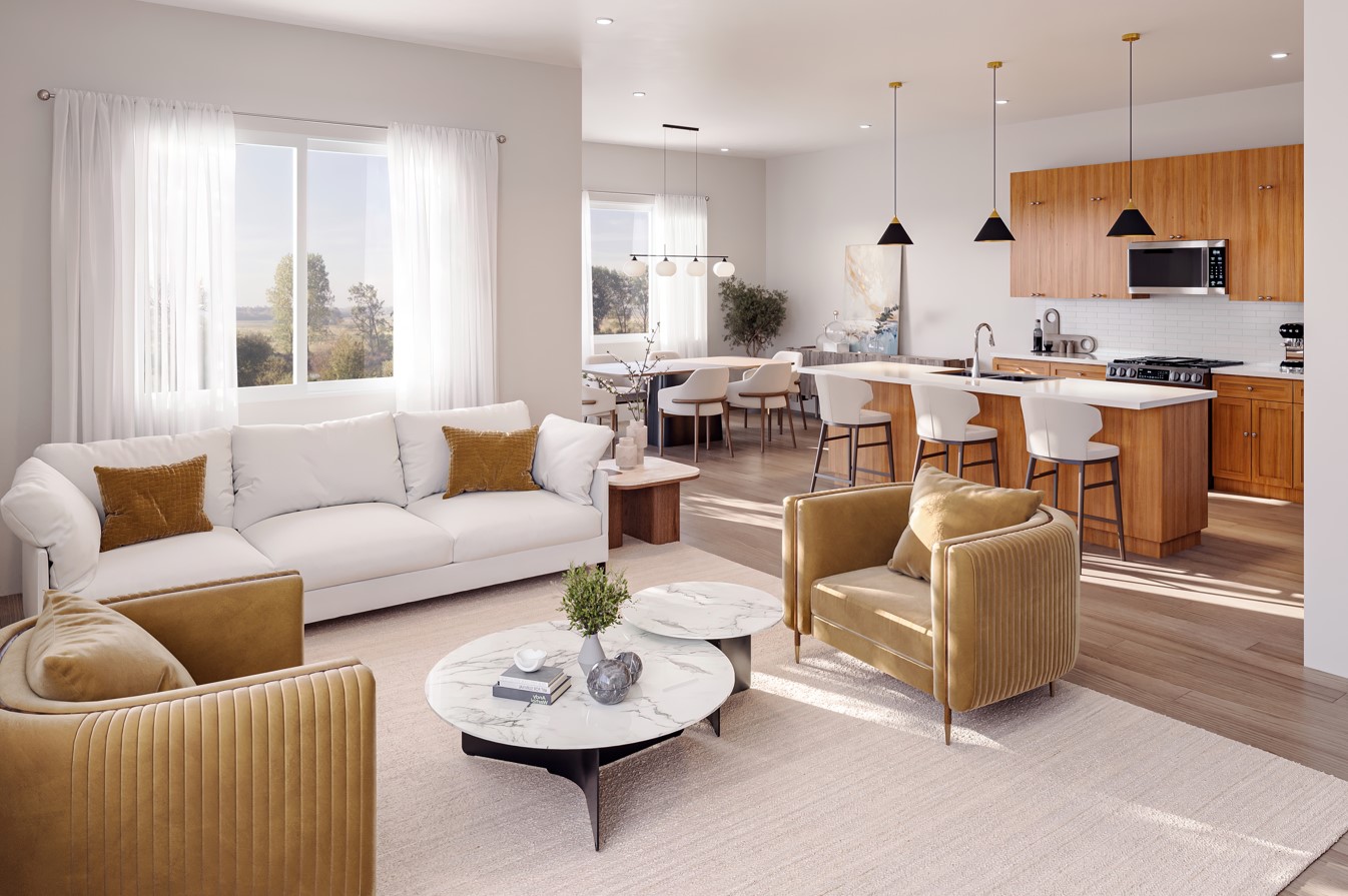 Plan Type 1 hires living room