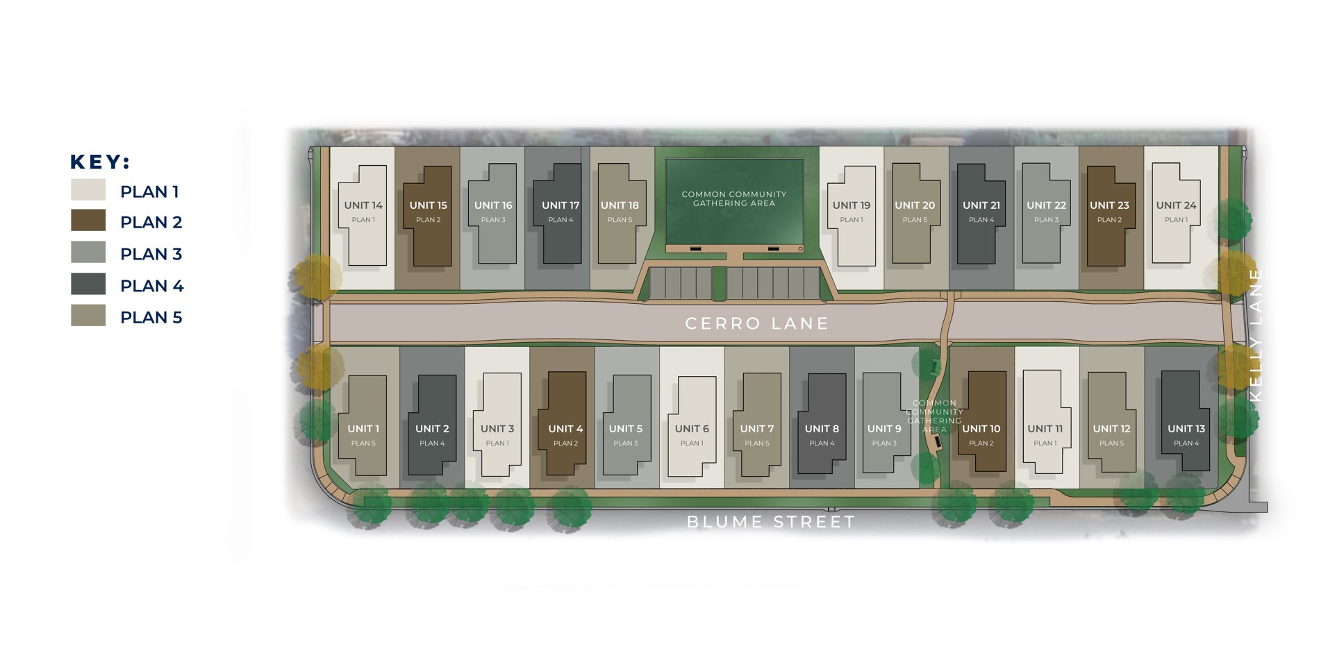 site-map Hill Street Terraces Layout